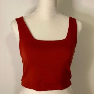 Red crop top
